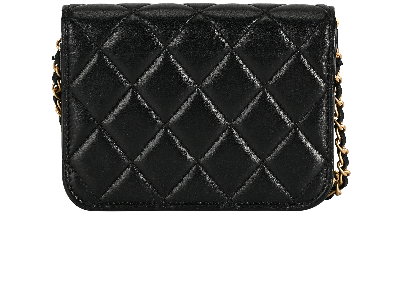 Pearl Crush WOC, &pound;1,700, Handbags, Black, Lambskin Leather, Back view